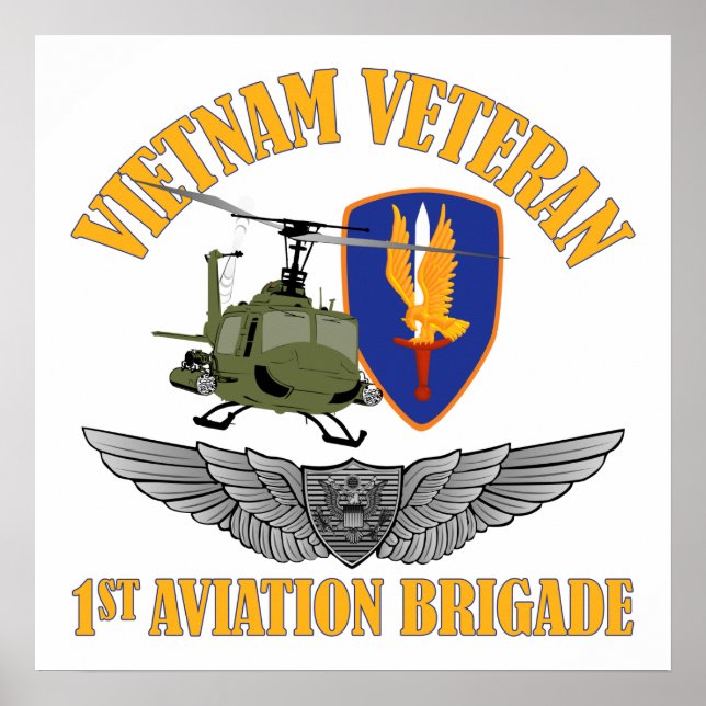 Vietnam Veteran Aircrew Wings Poster (Front)
