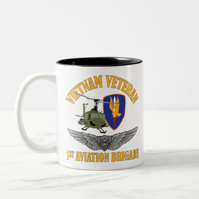Vietnam Veteran Aircrew Wings Two-Tone Coffee Mug (Left)