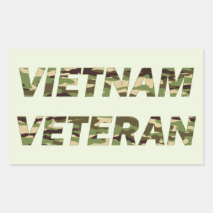 Vietnam Veteran Army Navy Rectangular Sticker