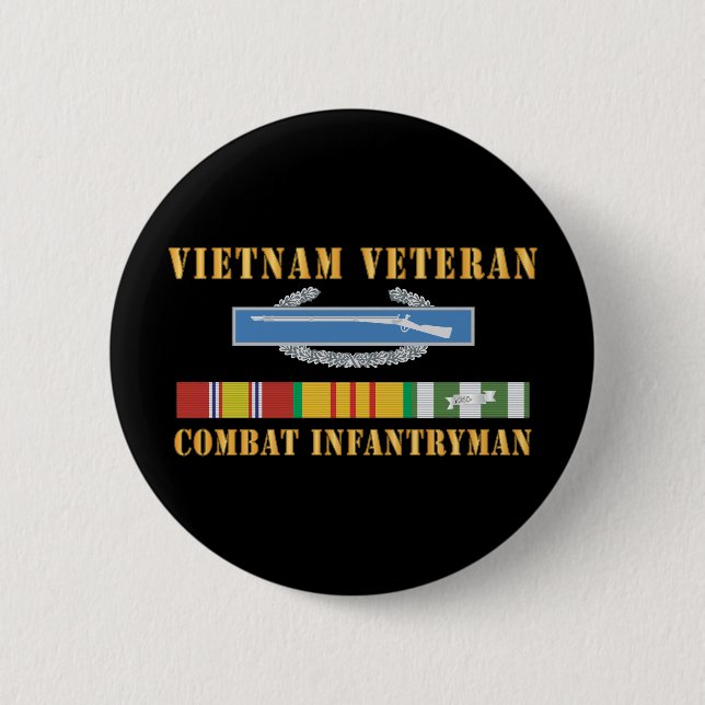 Vietnam Veteran - Cbt Infantryman w CIB VN SVC Button (Front)