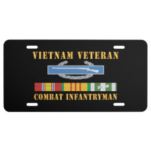 Vietnam Veteran - Cbt Infantryman w CIB VN SVC License Plate