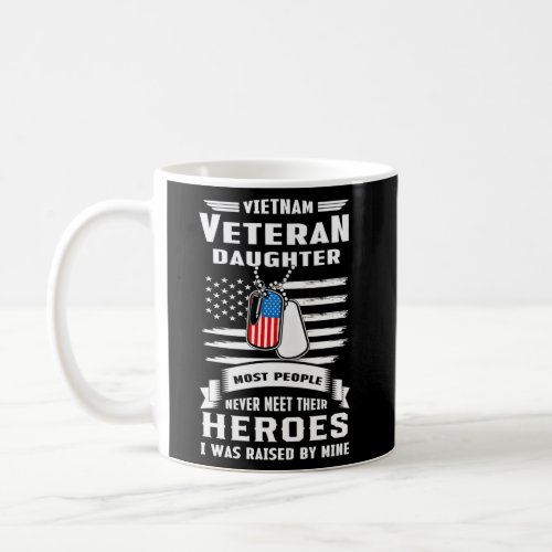 Vietnam Veteran Daughter Dog Tag U Flag Coffee Mug