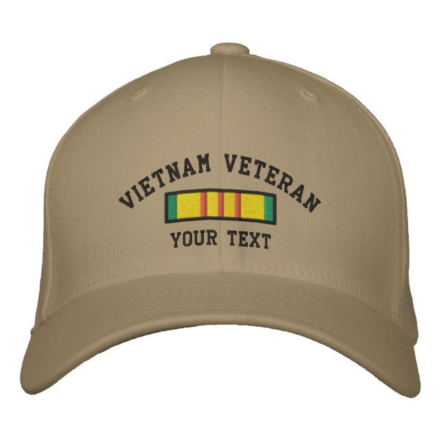 Vietnam Veteran Embroidered Baseball Cap (Front)
