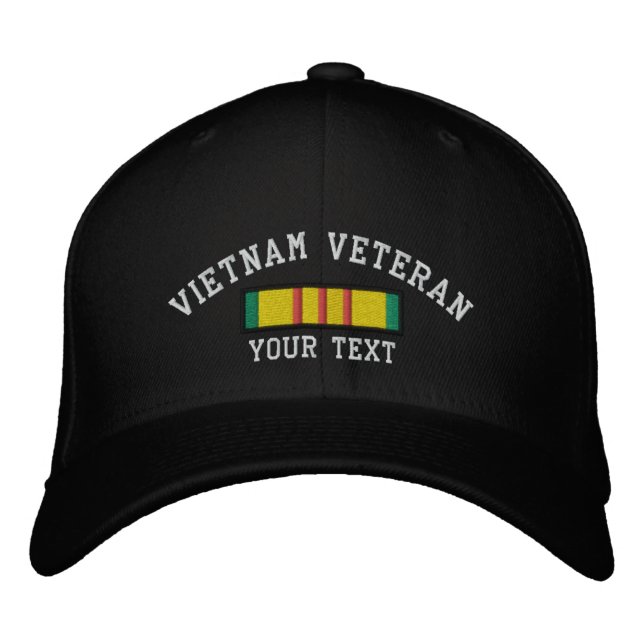 Vietnam Veteran Embroidered Baseball Cap (Front)