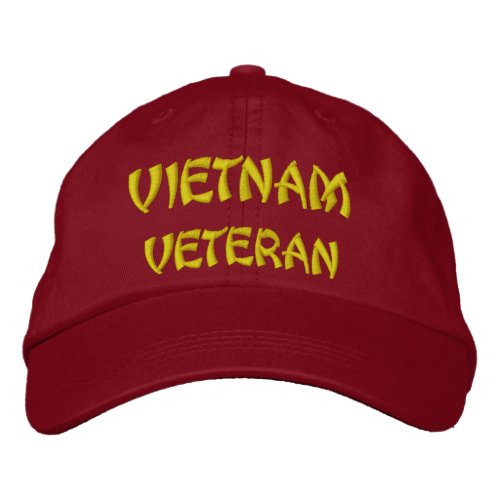 VIETNAM VETERAN EMBROIDERED BASEBALL CAP
