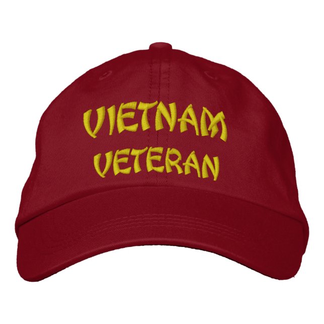 VIETNAM VETERAN EMBROIDERED BASEBALL CAP (Front)