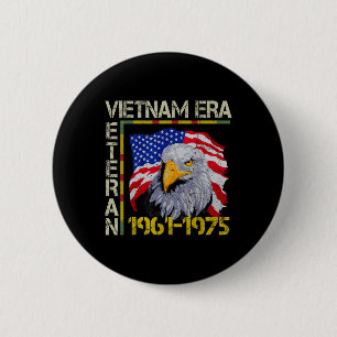 Vietnam Veteran Era 1961 1975 Memorial Flag Button