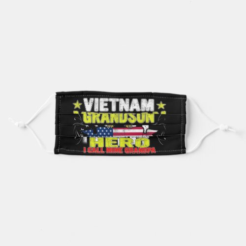 vietnam veteran grandson adult cloth face mask