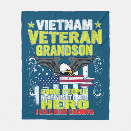 vietnam veteran grandson fleece blanket