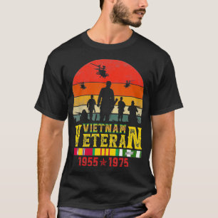 Vietnam Veteran helicopter Bell UH1 Huey Vintage T-Shirt
