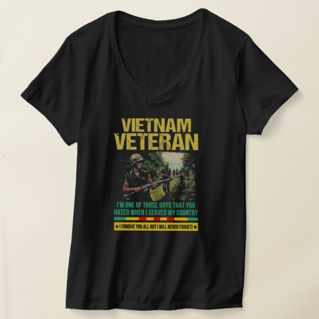 VIETNAM VETERAN I WILL NEVER T-Shirt (Laydown)