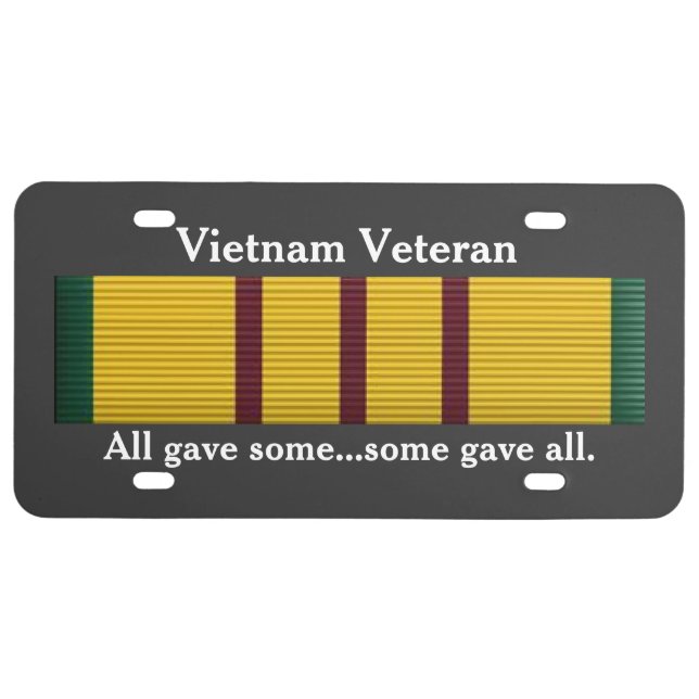 Vietnam Veteran - license plate (Front)