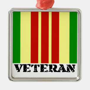 Vietnam Veteran Metal Ornament