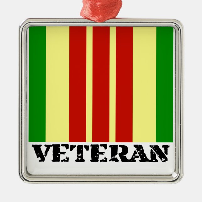 Vietnam Veteran Metal Ornament (Front)