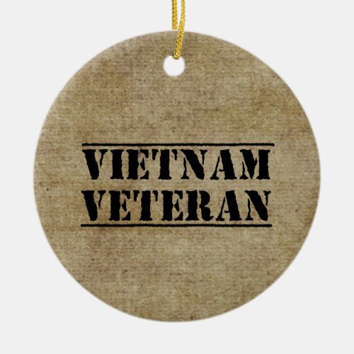 Vietnam Veteran Military Ceramic Ornament