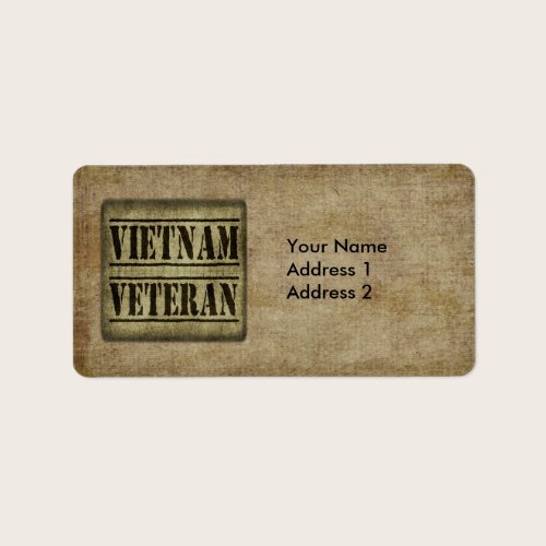 Vietnam Veteran Military Label