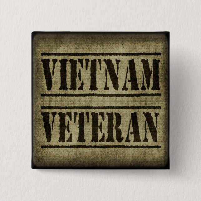 Vietnam Veteran Military Pinback Button (Front)