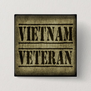 Vietnam Veteran Military Pinback Button