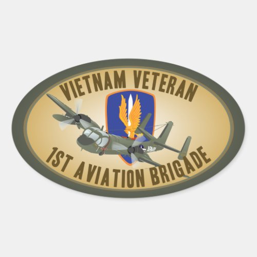 Vietnam Veteran Mohawk Oval Sticker