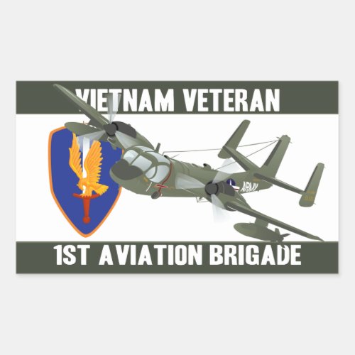 Vietnam Veteran Mohawk Rectangular Sticker