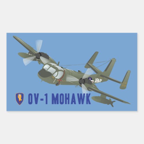 Vietnam Veteran Mohawk Rectangular Sticker