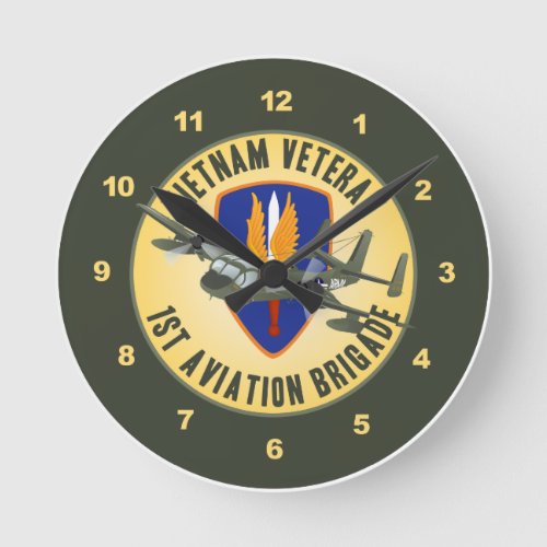 Vietnam Veteran Mohawk Round Clock