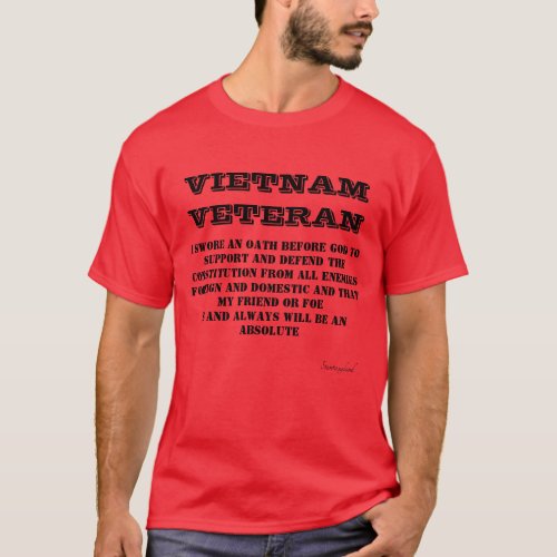 VIETNAM VETERAN OathT_Shirt T_Shirt