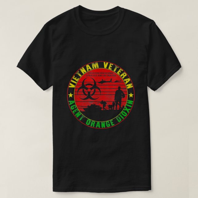 Vietnam Veteran Orange Agent Survivor T-Shirt (Design Front)