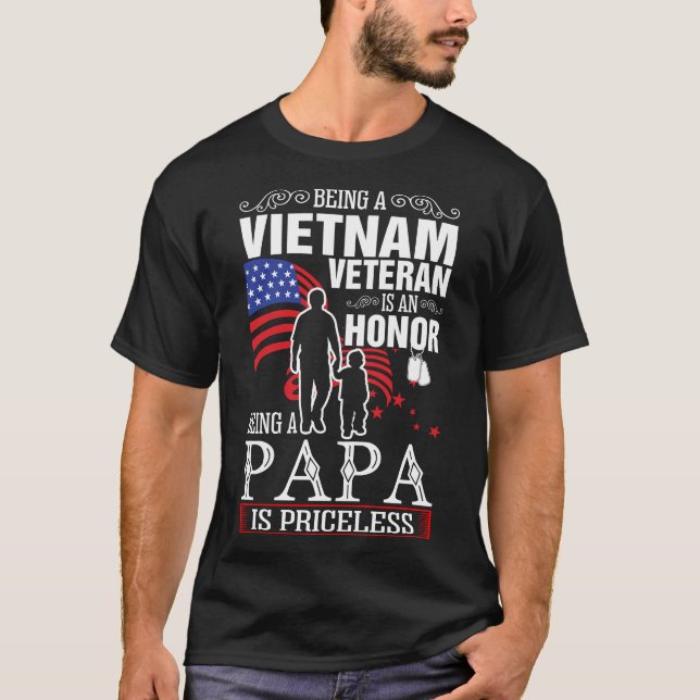 Vietnam Veteran Papa Tshirt (Front)