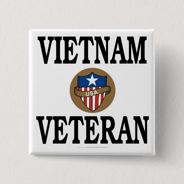 Vietnam veteran pinback button (Front)