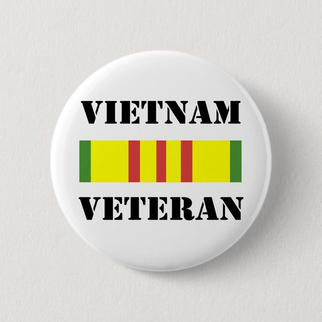 vietnam veteran pinback button (Front)