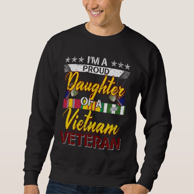 Vietnam Veteran Proud Daughter Tees Men Boys (Front)