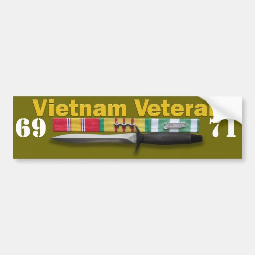 Vietnam Veteran Service  _ Bumper Sticker