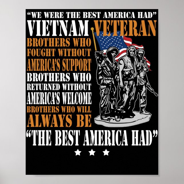 Vietnam Veteran The Best America Had Proud T Shirt Poster (Front)
