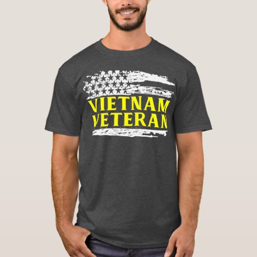 Vietnam Veteran US Flag Vietnam Veteran by syoulik T_Shirt