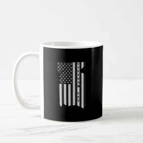 Vietnam Veteran_Vietnam Vet Black White Flag Coffee Mug
