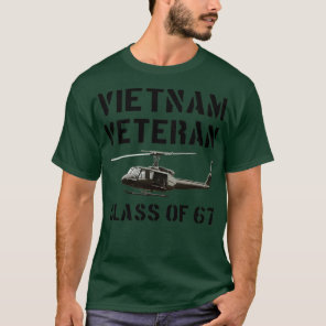 Vietnam Veteran Vietnam Veteran Huey Helicopter by T-Shirt