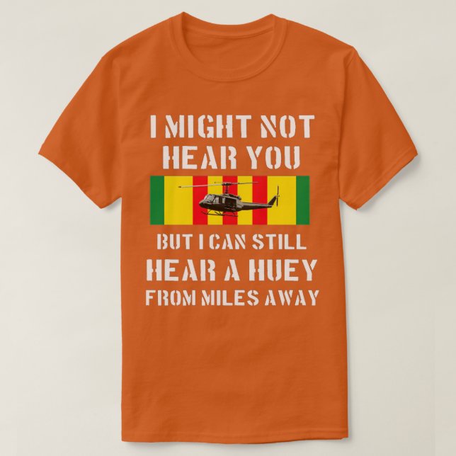 Vietnam Veteran Vietnam Veteran Huey Helicopter Ri T-Shirt (Design Front)