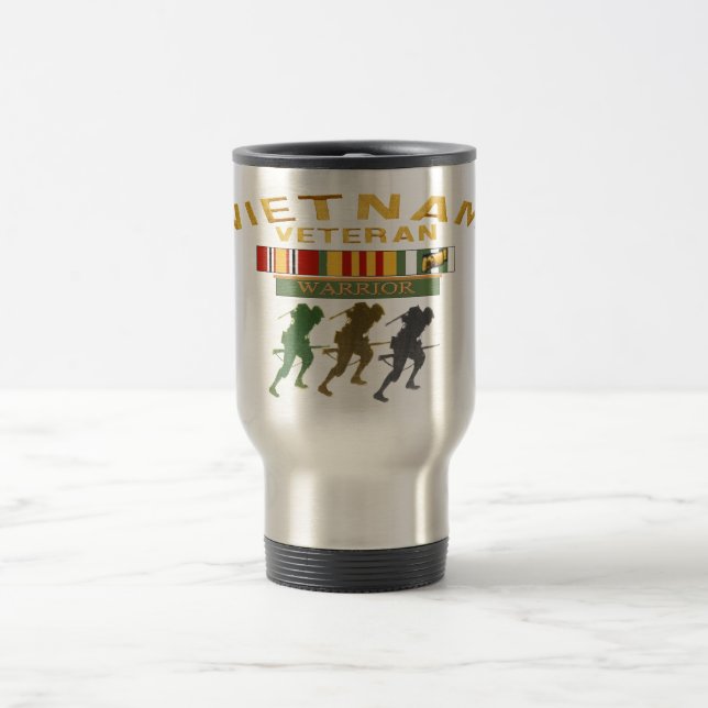 Vietnam Veteran Warrior Travel Mug (Center)