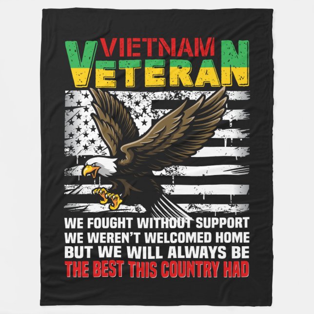 Vietnam Veteran We Will Always Be The Best This Co Fleece Blanket (Front)