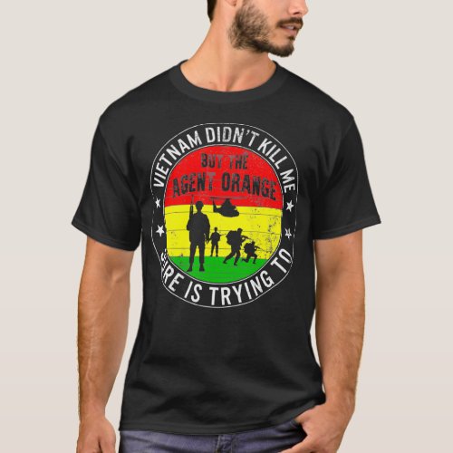 Vietnam Veterans Day Orange Agent Victims Retired  T_Shirt