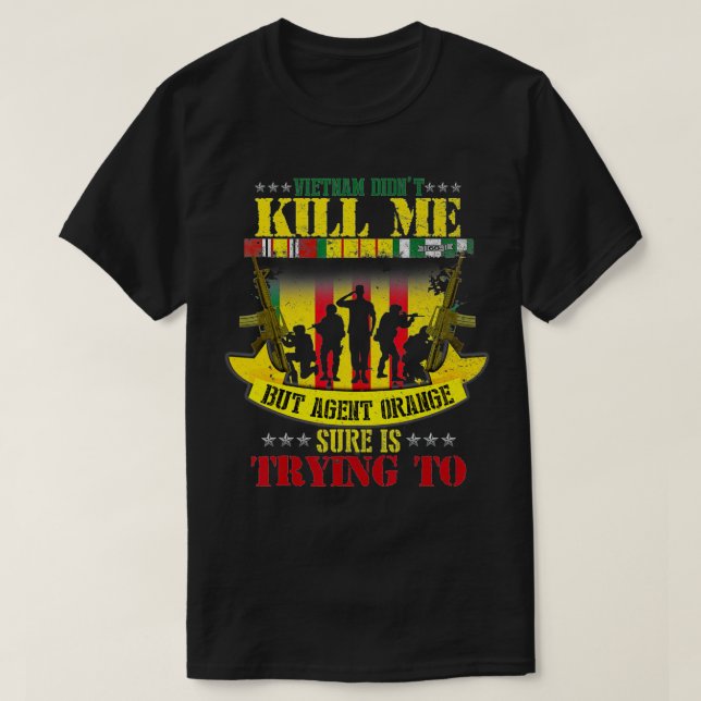 Vietnam Veterans Day Orange Agent Victims Retired  T-Shirt (Design Front)