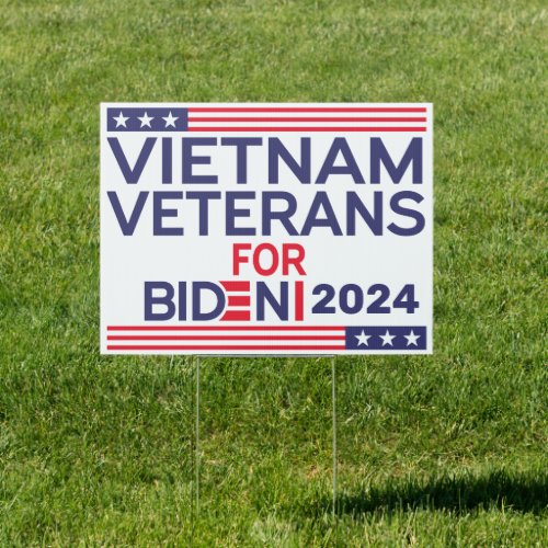 Vietnam Veterans For Biden 2024  Pro_Biden 2024 Sign