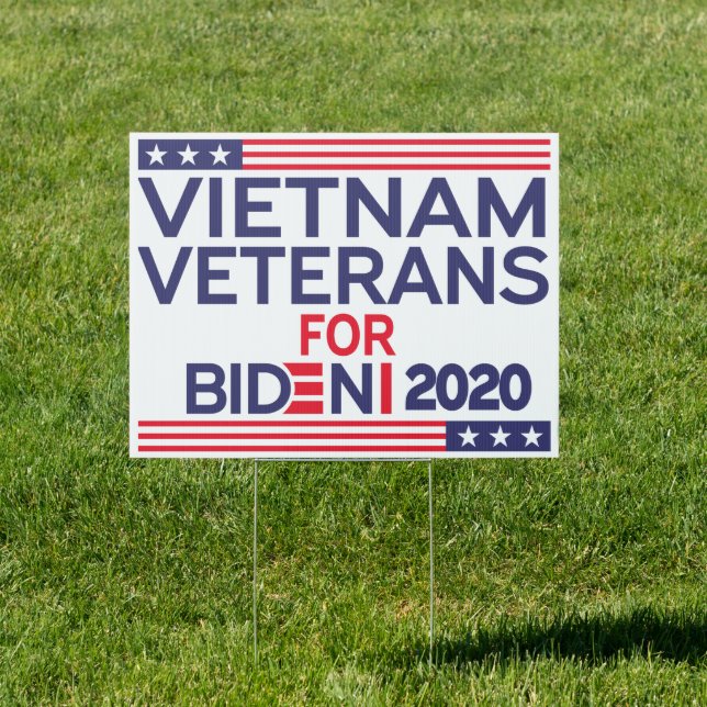 Vietnam Veterans For Biden Sign (Insitu)
