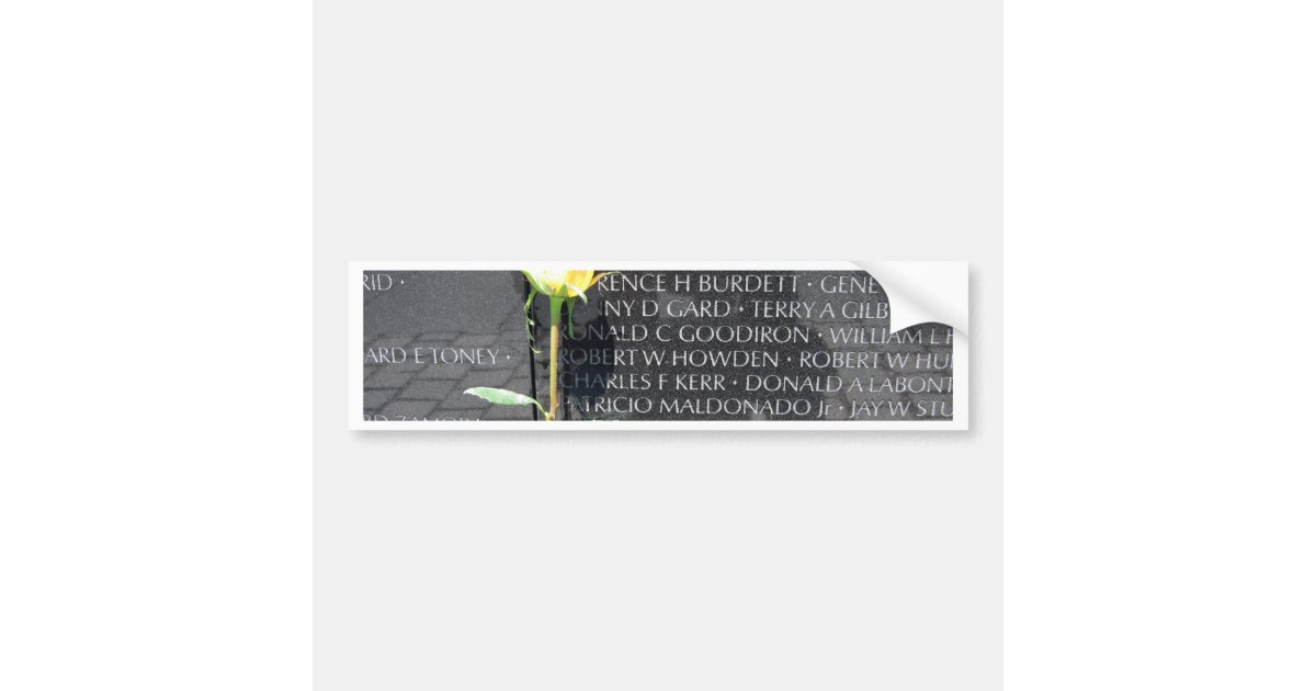 vietnam veterans memorial bumper sticker | Zazzle