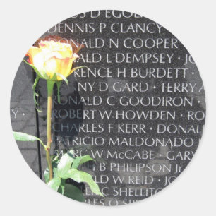 vietnam veterans memorial classic round sticker
