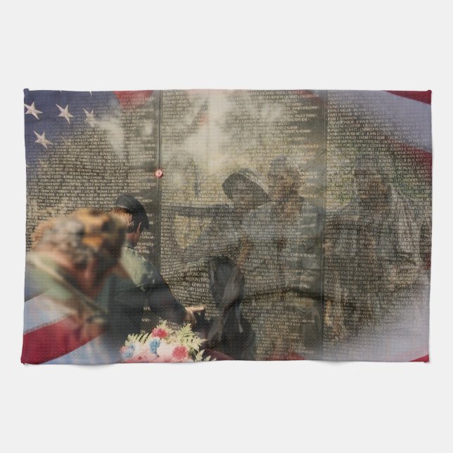 Vietnam Veterans' Memorial Kitchen Towel (Horizontal)