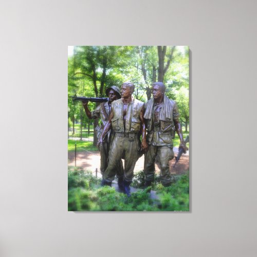 Vietnam Veterans Memorial Soldiers Canvas Print