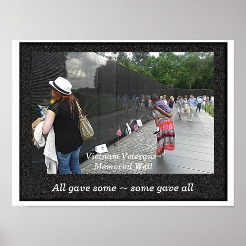 Vietnam Veterans Memorial Wall _ Art Print
