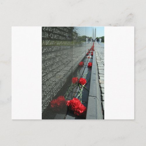 Vietnam veterans Memorial Wall Postcard